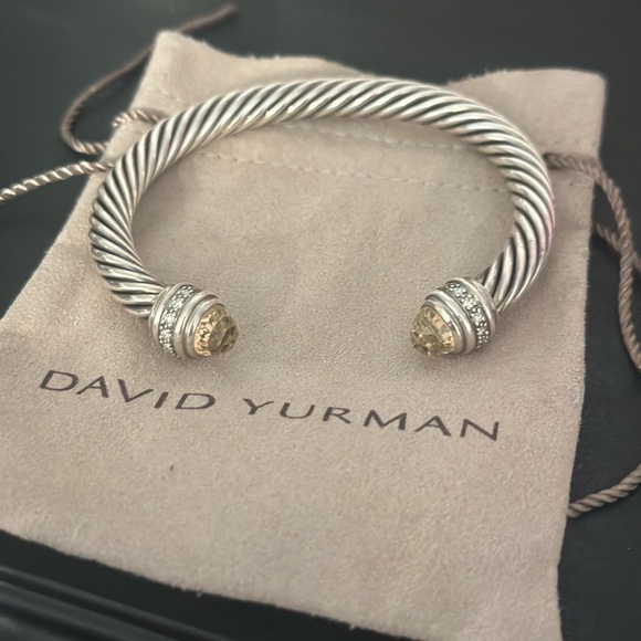 David Yurman Morganite 7mm Classic Cable Bracelet - Picture 1 of 6